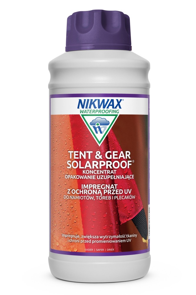 Impregnat do namiotów i sprzętu z ochroną UV Nikwax Tent and Gear SolarProof 1 L koncentrat