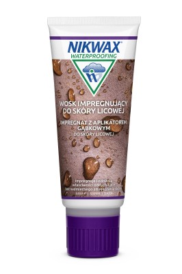 Wosk impregnujący do skóry licowej Nikwax 100 ml gąbka bezbarwny (w kremie)