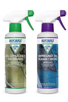 Zestaw do czyszczenia i impregnacji obuwia z tkanin i skóry Nikwax 2 x 300 ml 