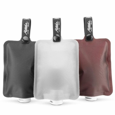 Zestaw butelek składanych podróżnych na płyny Matador FlatPak Toiletry Bottles 90ml x 3 charcoal - garnet - arctic white