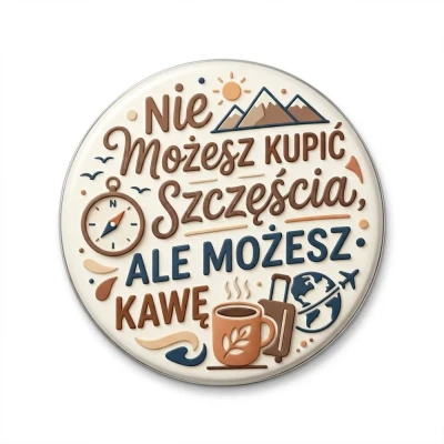 Przypinka button Mohilo Nie możesz kupić szczęścia 58mm kolorowa