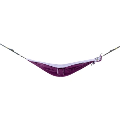 Hamak jednoosobowy turystyczny dla dzieci z karabinkami i linkami Ticket to the Moon Mini Hammock Set Plum / light purple TMMINI7819