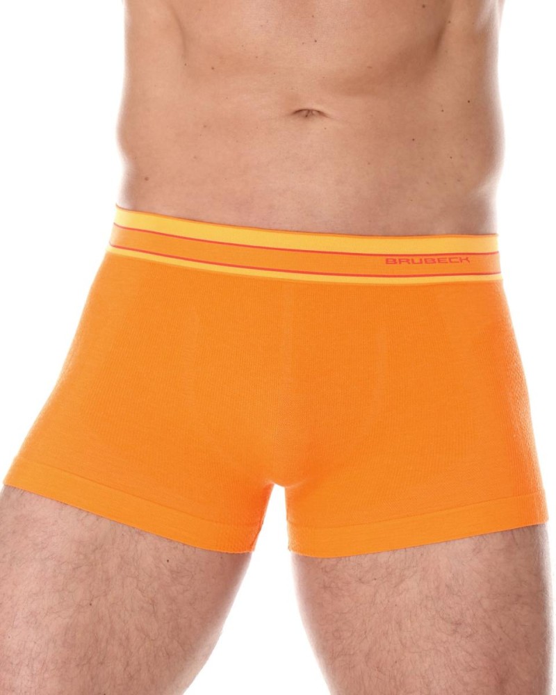 Bokserki Męskie BRUBECK Active Wool BX10870 pomarańczowe