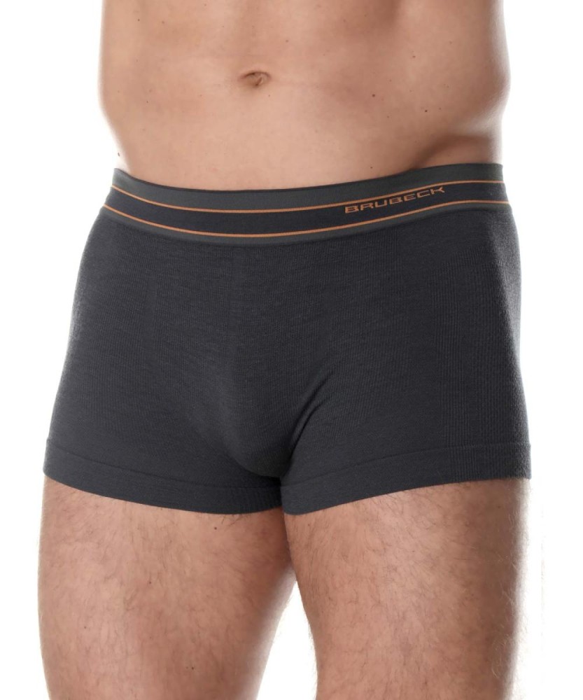 Bokserki Męskie BRUBECK Active Wool BX10870 Grafitowe