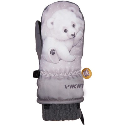 Rękawice Narciarskie  Dziecięce Viking Glade 05 popielaty z miśkiem