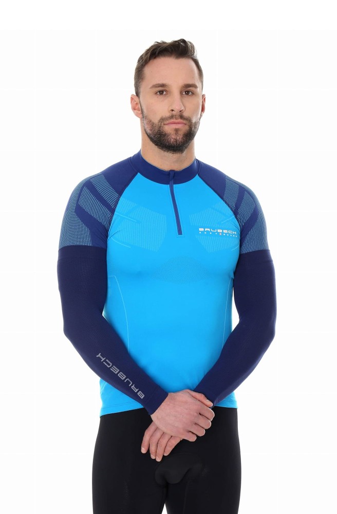 Rękawki rowerowe Unisex Brubeck SB10060 Niebieskie