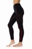 Spodnie damskie Brubeck Cooler LE12470 czarno-czerwony
