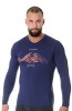 Koszulka termoaktywna z długim rękawem męska Brubeck Outdoor Wool Pro LS14140A ciemnoniebieski góry