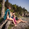 Ręcznik szybkoschnący Lifeventure Recycled SoftFibre Trek Towel Giant XXL Morski