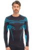 Bluza termoaktywna męska Brubeck Dry LS15700 grafit/niebieski