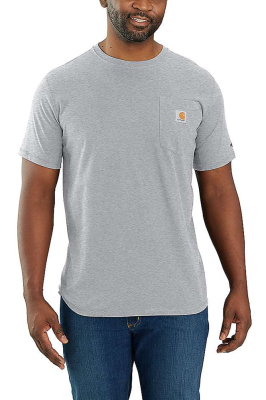 Koszulka męska T-shirt Carhartt Force Flex Midweight Pocket S/S HGY Heather Grey szary