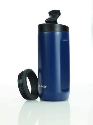 Kubek termiczny na kawę 2 w 1 Dr.Bacty Notus 360 ml Galaxy Blue granatowy