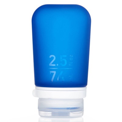 Butelka podróżna silikonowa do samolotu Humangear  GoToob+ M 74ml dark blue