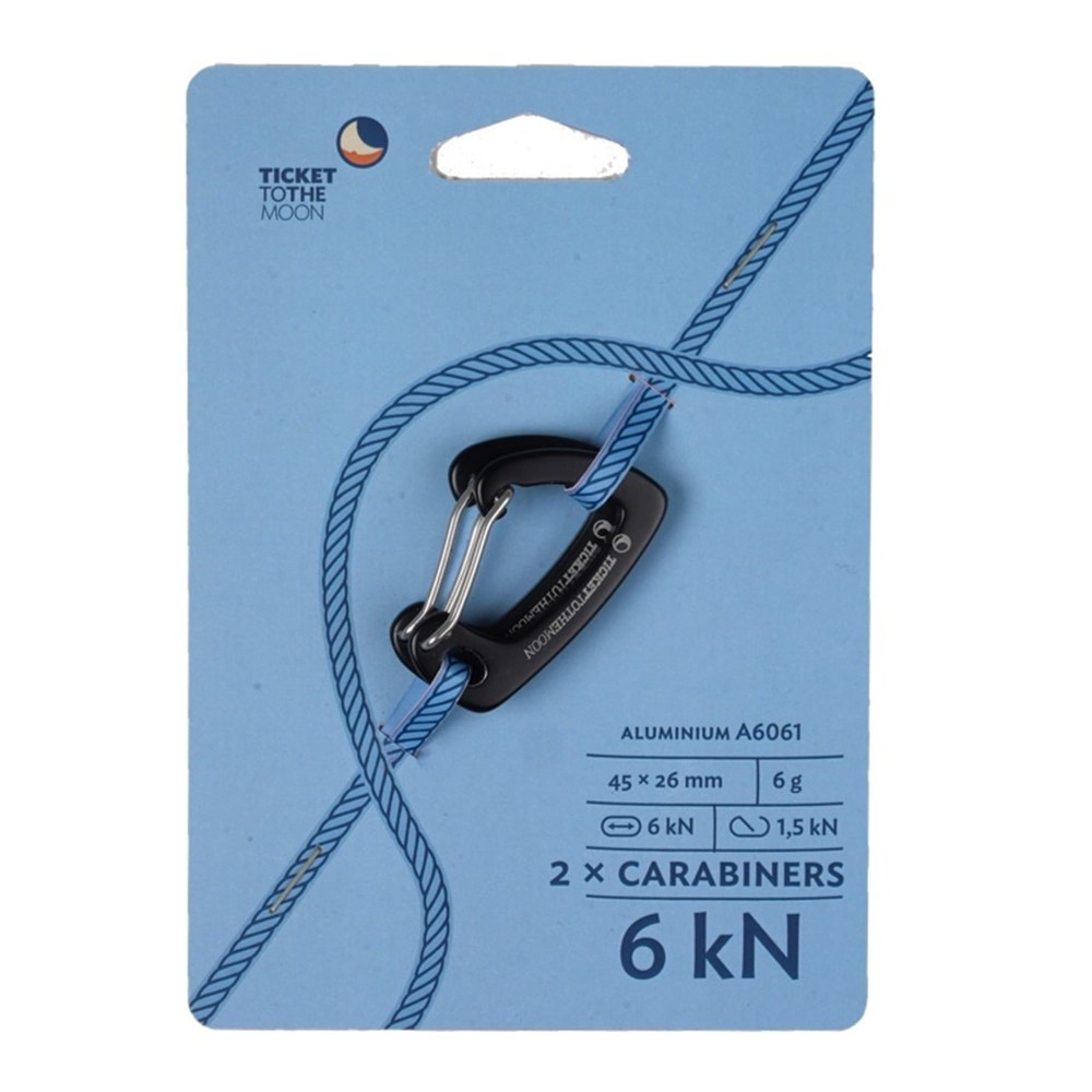 Karabinki do wieszania akcesoriów biwakowych Ticket to the Moon Accessory Carabiners 6kN