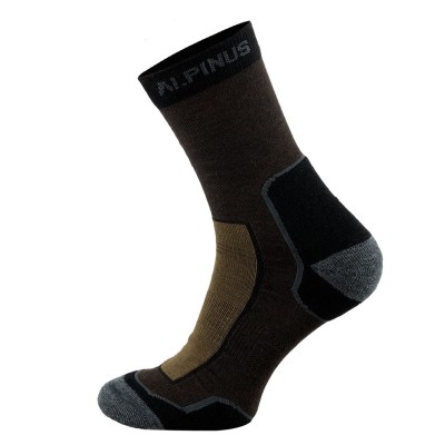 Skarpety trekkingowe merino coolmax Alpinus Sveg brązowy