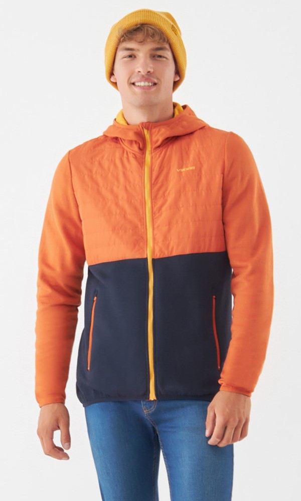 Kurtka męska bambusowo-bawełniana Viking Creek Hoodie 5419 pomarańczowo-granatowy
