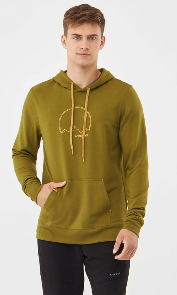 Bluza męska bambusowa z kapturem Viking Panaka 7400 oliwkowy
