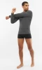 Bluza termoaktywna męska z wełny merino Viking Lava Primaloft Longsleeve 1908 szaro-granatowy