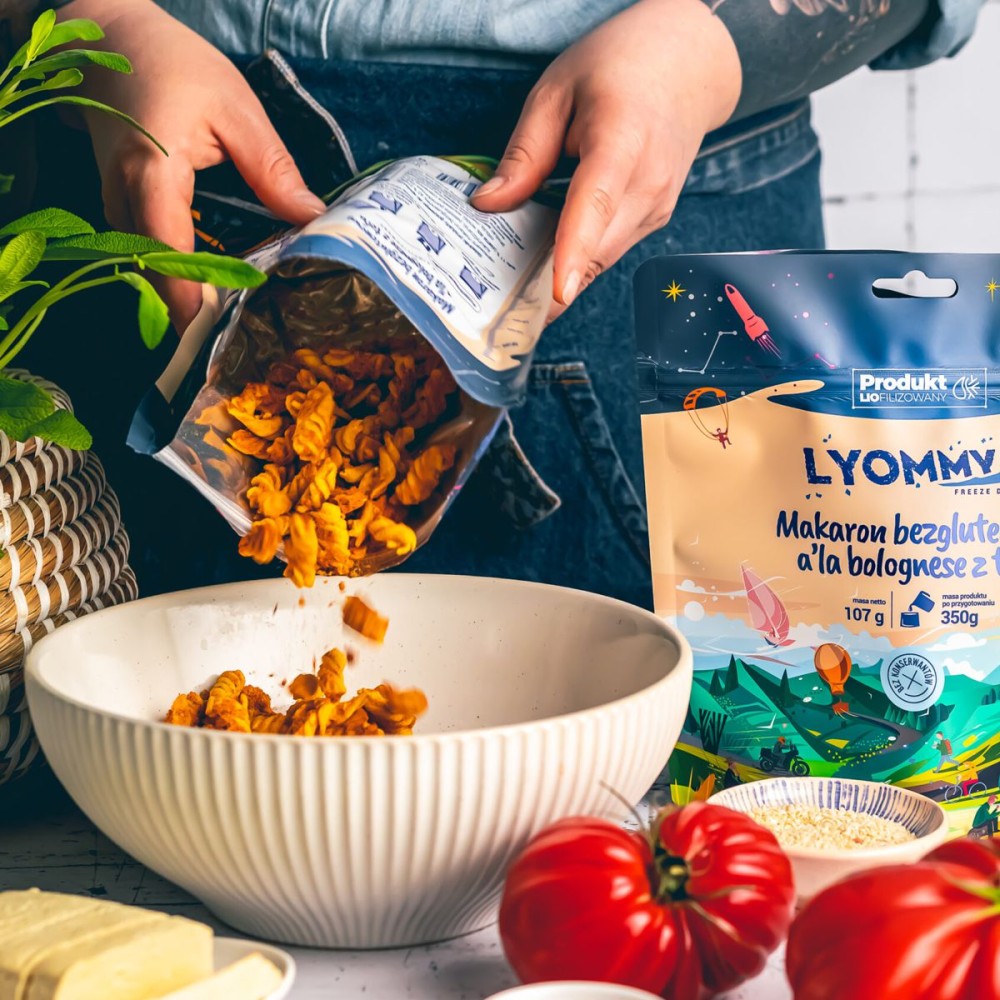 Liofilizat Lyommy Makaron bezglutenowy a’la bolognese z tofu 350g