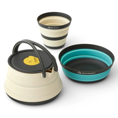Zestaw naczyń turystycznych z czajnikiem 1,1l dla jednej osoby Sea To Summit Frontier UL Collapsible Kettle Cook Set with Cup & Bowl