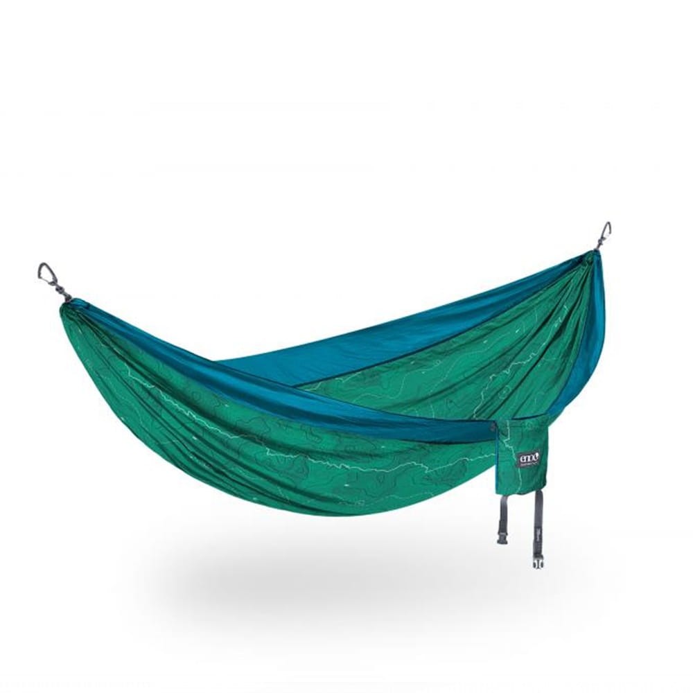 Hamak turystyczny ENO DoubleNest Print Topo PCT/ Teal
