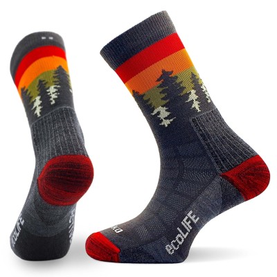 Skarpety z merino TEKO ecoLIFE WILD FOREST Light Half Cushion 2.0 Charcoal