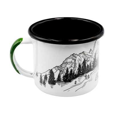 Kubek emaliowany Alpinus 350ml Niedźwiedź