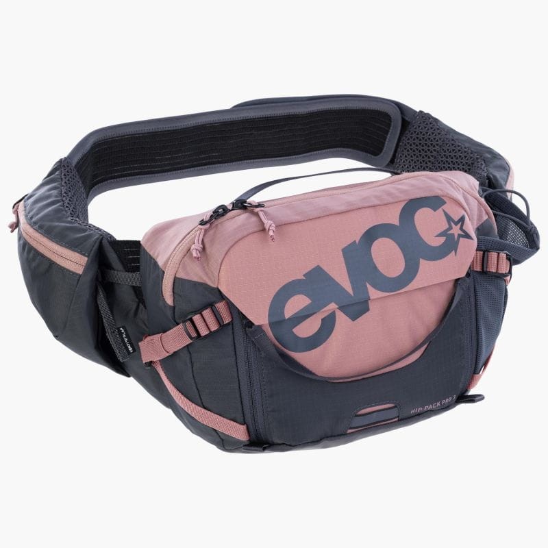 Saszetka nerka z bukłakiem Evoc Hip Pack Pro 3 + 1,5L Bladder dusty pink - carbon grey 102613518